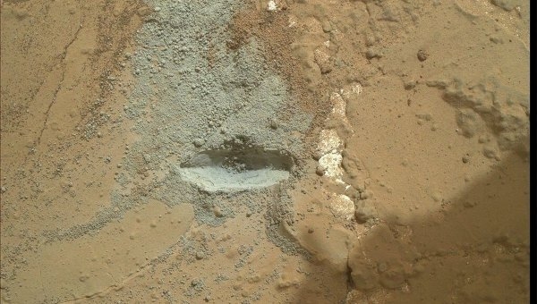 Успешное бурение камня марсоходом Curiosity